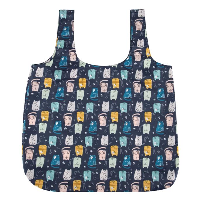 totes® Supermini & Matching Bag in Bag Umbrella Shopper Cat Print ( 3 Section ) Extra Image 4
